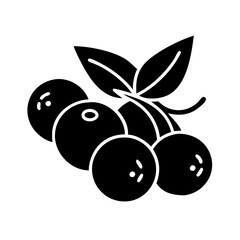 cranberry icon, cranberry silhouette vector illustration-simple silhouette illustration of cranberry, perfect for cranberry logos and icons