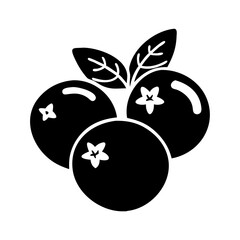 cranberry icon, cranberry silhouette vector illustration-simple silhouette illustration of cranberry, perfect for cranberry logos and icons