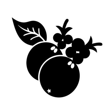 recommend clip art: cranberry icon, cranberry silhouette vector illustration-simple silhouette illustration of cranberry, perfect for cranberry logos and icons