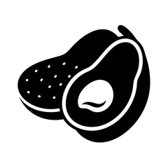 avocado icon, avocado silhouette vector illustration-simple silhouette illustration of avocado, perfect for avocado logos and icons