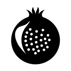 pomegranate icon, pomegranate silhouette vector illustration-simple silhouette illustration of pomegranate, perfect for pomegranate logos and icons