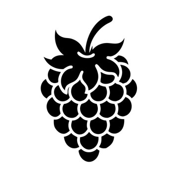 raspberry icon, raspberry silhouette vector illustration-simple silhouette illustration of raspberry, perfect for raspberry logos and icons