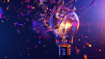 The Shattered Neon Lightbulb