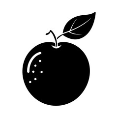 orange icon, orange silhouette vector illustration-simple silhouette illustration of orange, perfect for orange logos and icons