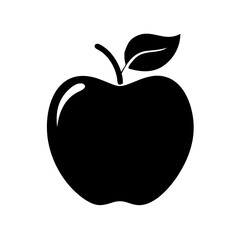 apple icon, apple silhouette vector illustration-simple silhouette illustration of apple, perfect for apple logos and icons