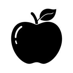 apple icon, apple silhouette vector illustration-simple silhouette illustration of apple, perfect for apple logos and icons