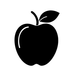 apple icon, apple silhouette vector illustration-simple silhouette illustration of apple, perfect for apple logos and icons