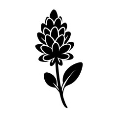 lupine flower icon, lupine flower silhouette vector illustration-simple silhouette illustration of lupine flower, perfect for lupine flower logos and icons