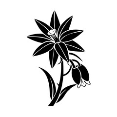 yucca flower icon, yucca flower silhouette vector illustration-simple silhouette illustration of yucca flower, perfect for yucca flower logos and icons