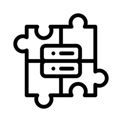 Obraz premium integration line icon