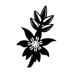Fototapeta premium yucca flower icon, yucca flower silhouette vector illustration-simple silhouette illustration of yucca flower, perfect for yucca flower logos and icons