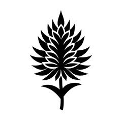 red hot poker flower icon, red hot poker flower silhouette vector illustration-simple silhouette illustration of red hot poker flower, perfect for red hot poker flower logos and icons