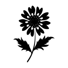 scabiosa flower icon, scabiosa flower silhouette vector illustration-simple silhouette illustration of scabiosa flower, perfect for scabiosa flower logos and icons