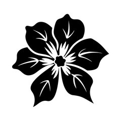 phlox flower icon, phlox flower silhouette vector illustration-simple silhouette illustration of phlox flower, perfect for phlox flower logos and icons
