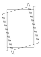 Black abstract vector designs of frames and borders	