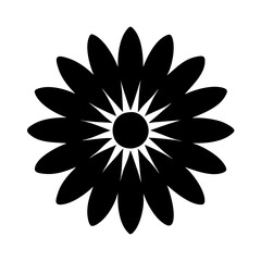 black eyesusand flower icon, black eyesusand flower silhouette vector illustration-simple silhouette illustration of black eyesusand flower, perfect for black eyesusand flower logos and icons