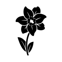 delphinium flower icon, delphinium flower silhouette vector illustration-simple silhouette illustration of delphinium flower, perfect for delphinium flower logos and icons