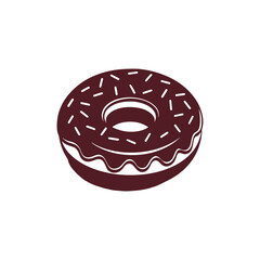donut vector silhouette clip art logo design
