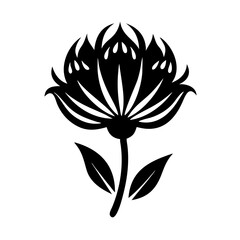 allium flower icon, allium flower silhouette vector illustration-simple silhouette illustration of allium flower, perfect for allium flower logos and icons