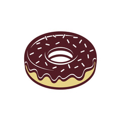 donut vector silhouette clip art logo design