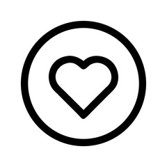 Heart Symbol Inside Circle Icon Design