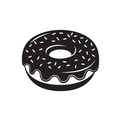 donut vector silhouette clip art logo design