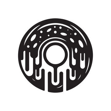 recommend clip art: donut vector silhouette clip art logo design