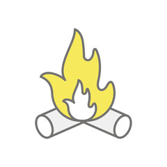Bonfire  icon vector stock illustration