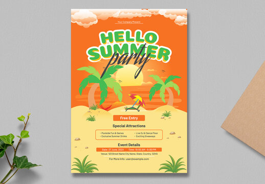 Beach Party Flyer Layout For This Summer Season