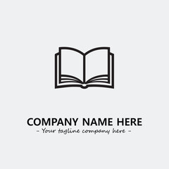 Book illustration black and white for logo company vector image
