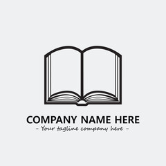 Book illustration black and white for logo company vector image

