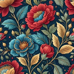 Seamless Ornate Floral Pattern