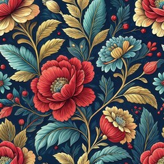 Seamless Ornate Floral Pattern