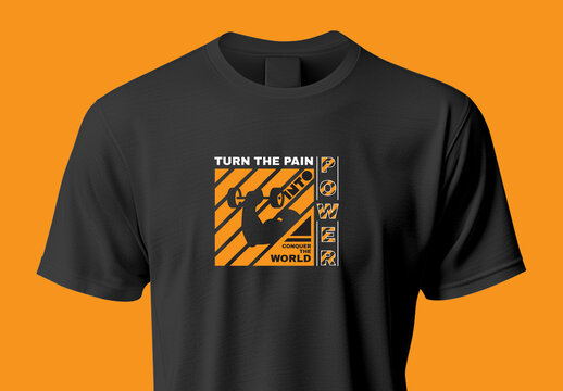 Hard Work Motivational Tshirt Design Template