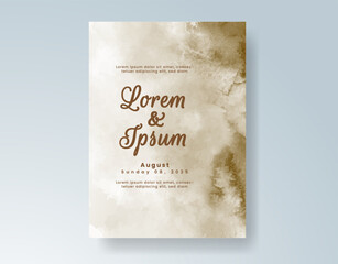 Wedding invitation with abstract watercolor background