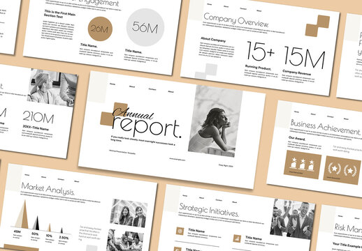 Minimal Annual Report Presentation Template