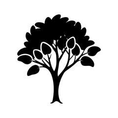 Obraz premium eucalyptus tree icon, eucalyptus tree silhouette vector illustration-simple silhouette illustration of eucalyptus tree, perfect for eucalyptus tree logos and icons