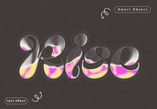 Rise Editable Text Effect Template