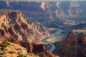 Majestic Grand Canyon Vista with Colorado River