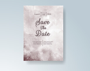 Wedding invitation with abstract watercolor background