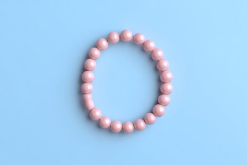 Pink beaded circle bracelet