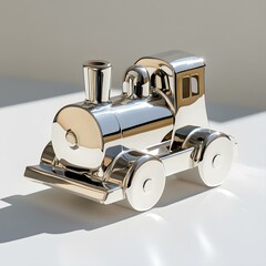 Polished Silver Miniature Locomotive