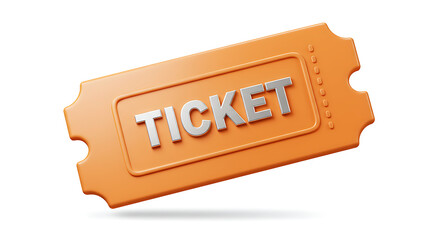 Elegant orange admission pass showcasing entry opportunity and event access