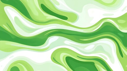 Abstract green waves flowing seamlessly, creating a calming background for nature-themed designs