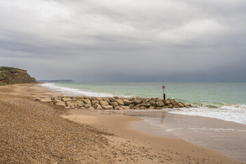 The beach in Hengistbury Head near Bournemouth, Dorset, England, UK