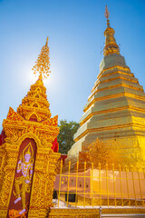"Wat Phra That Cho Hae" The Royal Temple, is a sacred ancient temple in Phrae, Thailand. Asia.