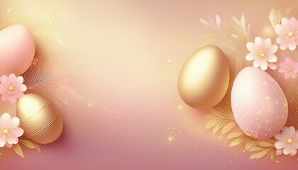 pink easter eggs with flowers