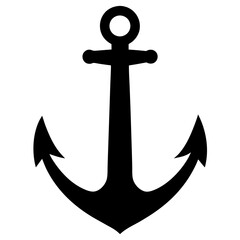 Anchor Silhouette Vector – Nautical Marine Clipart Design