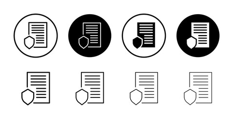 Legal protection icon Logo symbol sign set