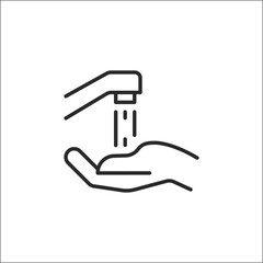 Hand Washing icon. Simple hand washing icon for social media, app, and web design. Vector illustration